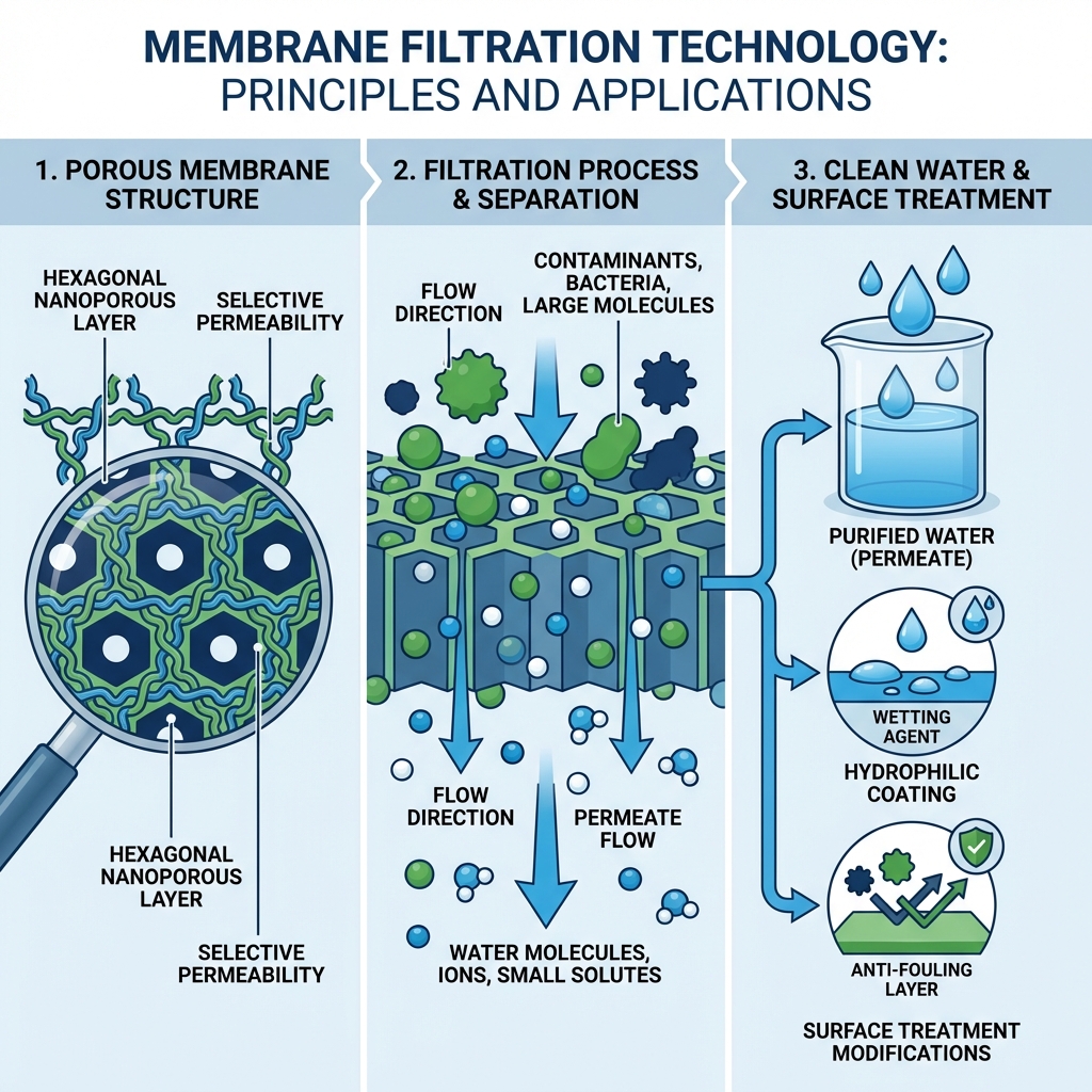 Membrane filtration and smart surface